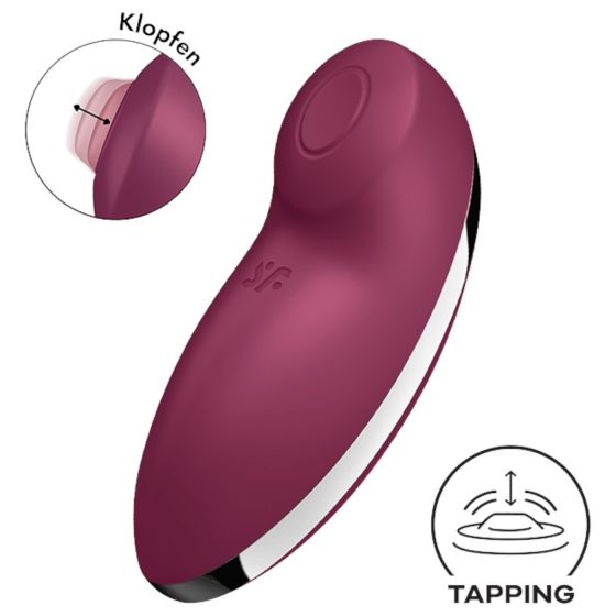 Satisfyer Tap & Climax 2 - 2v1 klitoriálny stimulátor a vibrátor (červený)