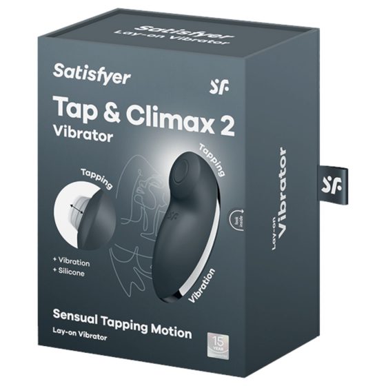 Satisfyer Tap & Climax 2 - 2v1 stimulátor pre klitoris a vibrátor (šedý)