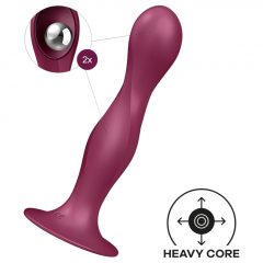   Satisfyer Double Ball-R - zaťažené dildo s lepivými nožičkami (červené)