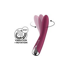   Satisfyer Spinning Vibe 1 - vibrátor s rotujúcou hlavicou na bod G (červený)