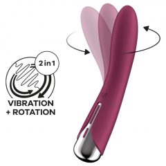   Satisfyer Spinning Vibe 1 - vibrátor s rotujúcou hlavicou na bod G (červený)