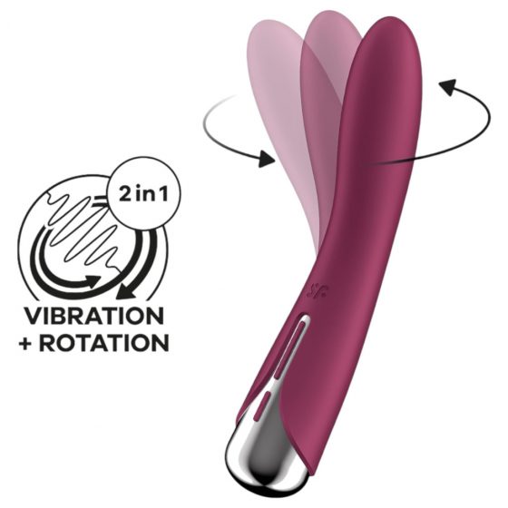 Satisfyer Spinning Vibe 1 - vibrátor s rotujúcou hlavicou na bod G (červený)