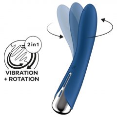   Satisfyer Spinning Vibe 1 - vibrátor s rotujúcou hlavicou na bod G (modrý)