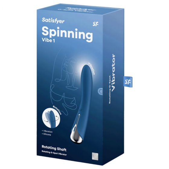 Satisfyer Spinning Vibe 1 - vibrátor s rotujúcou hlavicou na bod G (modrý)