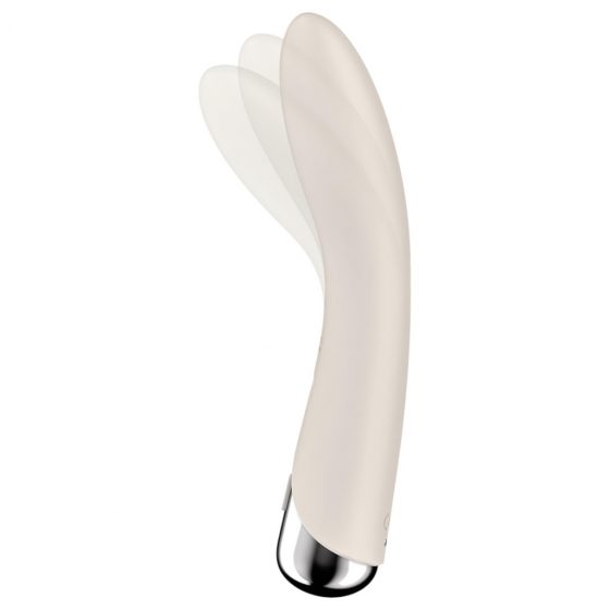 Satisfyer Spinning Vibe 1 - vibrátor s rotujúcou hlavicou na bod G (béžový)