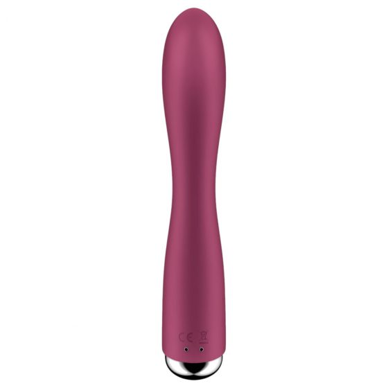 Satisfyer Spinning Rabbit 1 - rotačný vibrátor s rotujúcou pákou (červený)