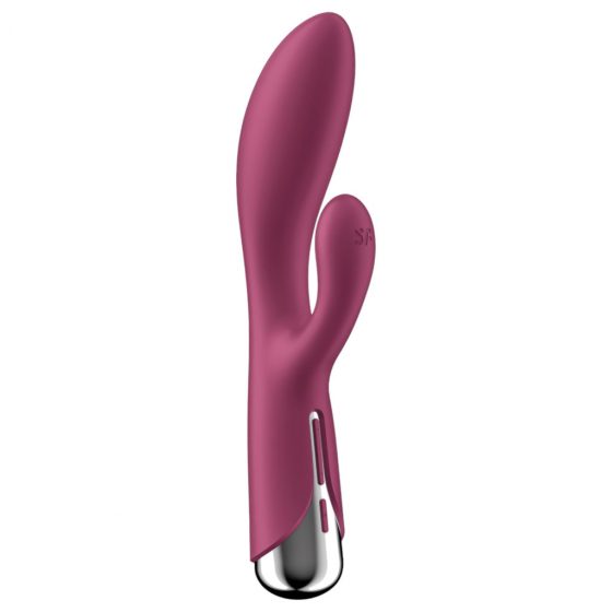 Satisfyer Spinning Rabbit 1 - rotačný vibrátor s rotujúcou pákou (červený)