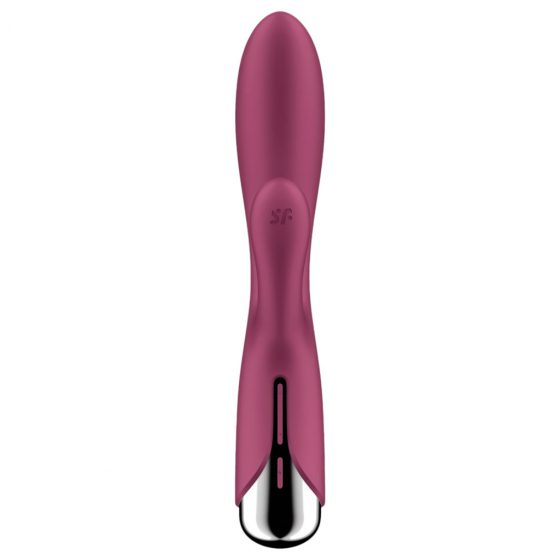 Satisfyer Spinning Rabbit 1 - rotačný vibrátor s rotujúcou pákou (červený)