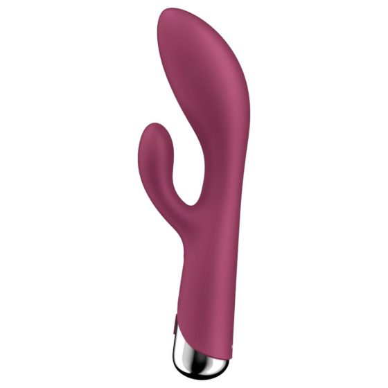 Satisfyer Spinning Rabbit 1 - rotačný vibrátor s rotujúcou pákou (červený)