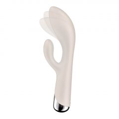   Satisfyer Spinning Rabbit 1 - rotačný vibrátor s rotujúcou pákou (béžový)