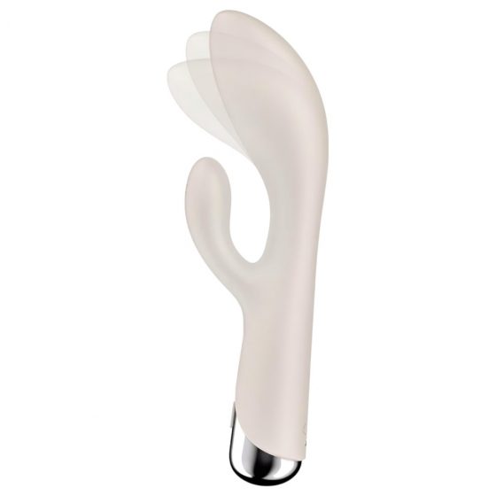 Satisfyer Spinning Rabbit 1 - rotačný vibrátor s rotujúcou pákou (béžový)