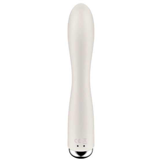 Satisfyer Spinning Rabbit 1 - rotačný vibrátor s rotujúcou pákou (béžový)