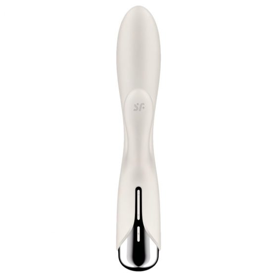 Satisfyer Spinning Rabbit 1 - rotačný vibrátor s rotujúcou pákou (béžový)