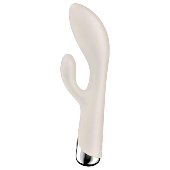 Satisfyer Spinning Rabbit 1 - rotačný vibrátor s rotujúcou pákou (béžový)