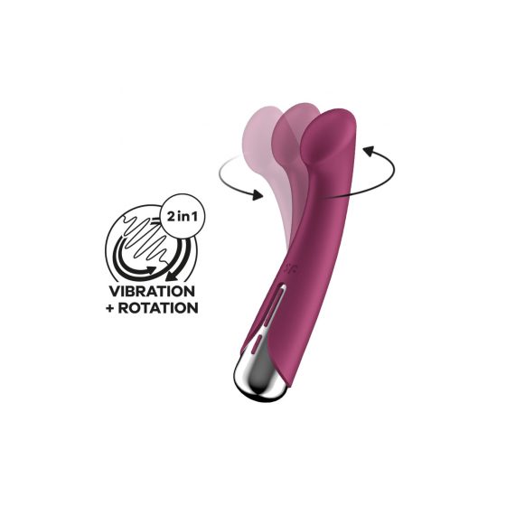 Satisfyer Spinning G-Spot 1 - vibrátor s rotujúcou hlavicou na bod G (červený)