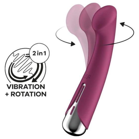 Satisfyer Spinning G-Spot 1 - vibrátor s rotujúcou hlavicou na bod G (červený)