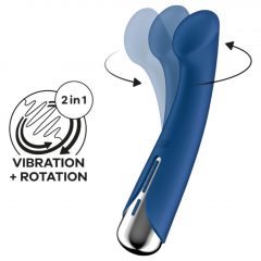   Satisfyer Spinning G-Spot 1 - vibrátor s rotujúcou hlavicou na bod G (modrý)