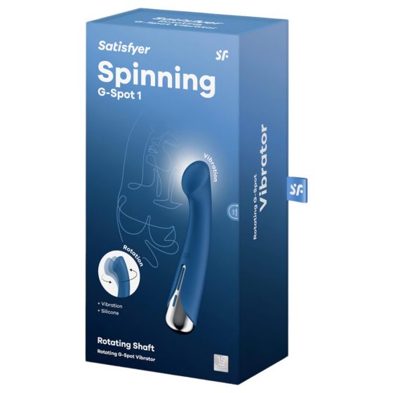 Satisfyer Spinning G-Spot 1 - vibrátor s rotujúcou hlavicou na bod G (modrý)