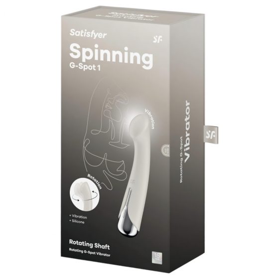 Satisfyer Spinning G-Spot 1 - vibrátor s rotujúcou hlavicou na bod G (béžový)