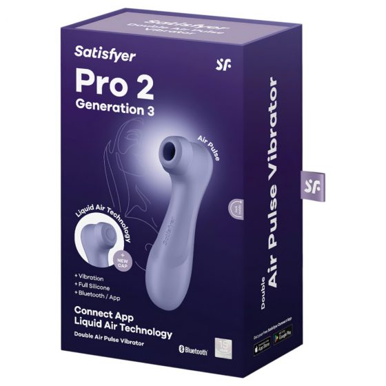 Satisfyer Pro 2 Gen3 Smart - inteligentný nabíjací stimulátor na klitoris so vzduchovou vlnou (fialový)