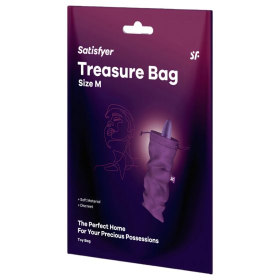 Satisfyer Treasure Bag M - taška na uskladnenie erotických hračiek - stredná (fialová)