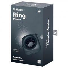   Satisfyer Ring Stroker - dobíjací vibračný masturbátor (čierny)