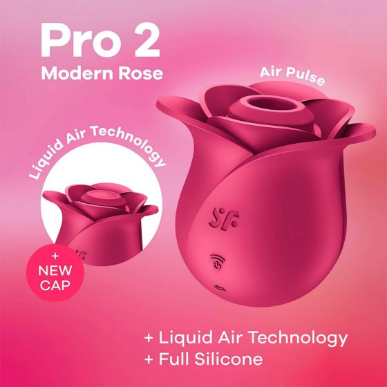 Satisfyer Pro 2 Rose Modern - dobíjací vzduchový stimulátor klitorisu (červený)