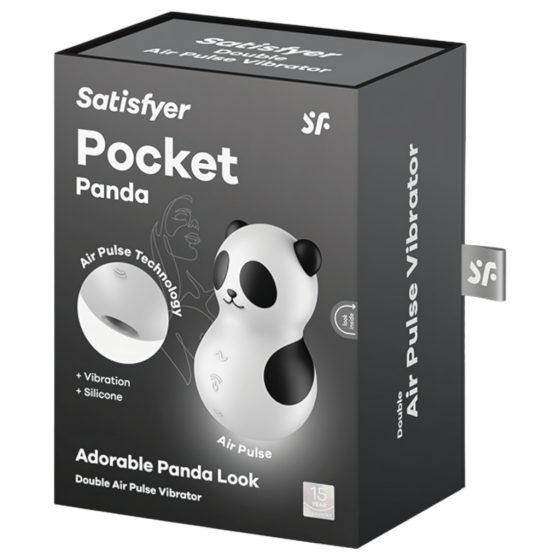 Satisfyer Pocket Panda - bezdotykový stimulátor klitorisu (čierny)