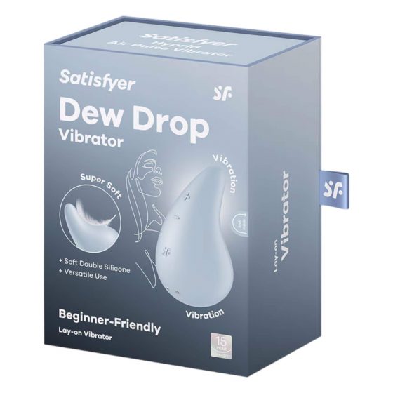 Satisfyer Dew Drop - dobíjací, vodotesný vibrátor na klitoris (modrý)