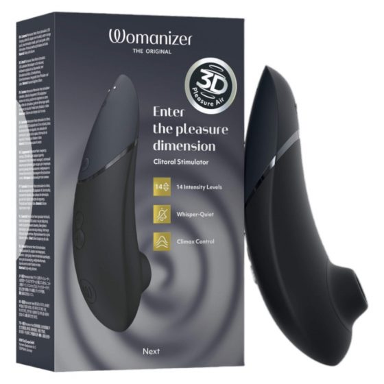 Womanizer Next - dobíjací stimulátor klitorisu so vzduchovými vlnami (čierny)