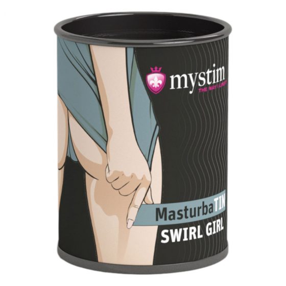 Mystim MasturbaTIN Swirl Girl - vlnitý masturbátor (biela)