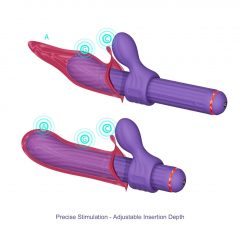 Magic Stick - vibrátor s vymeniteľnou paličkou (fialový)