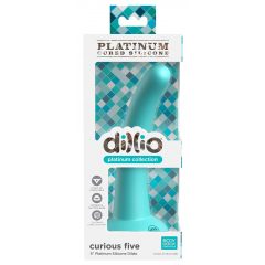   Dillio Curious Five - lepivé silikónové dildo (15 cm) - tyrkysové