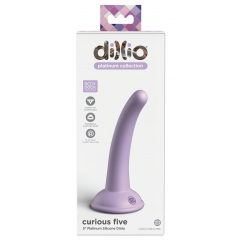   Dillio Curious Five - prísavkový silikónový dildo (15 cm) - fialový