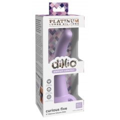   Dillio Curious Five - prísavkový silikónový dildo (15 cm) - fialový