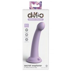   Dillio Secret Explorer - silikónové dildo s lepkavými prstami (17 cm) - fialové