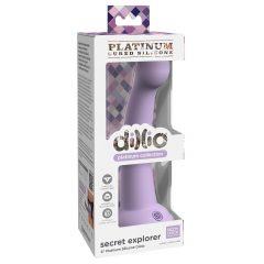   Dillio Secret Explorer - silikónové dildo s lepkavými prstami (17 cm) - fialové