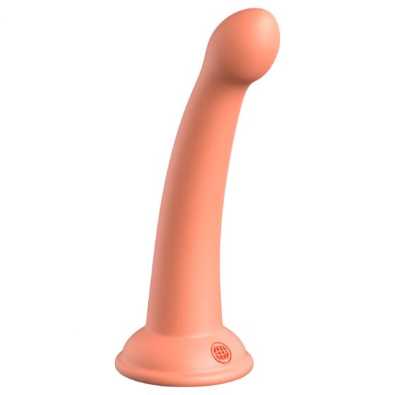 Dillio Secret Explorer - prísavkový žaluďový dildo (17 cm) - oranžový