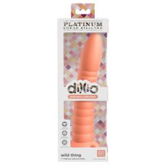   Dillio Wild Thing - silikónové dildo s drážkami (19 cm) - oranžové