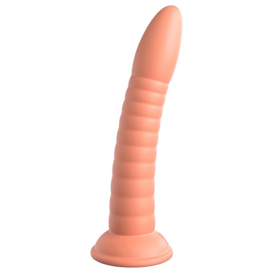 Dillio Wild Thing - silikónové dildo s drážkami (19 cm) - oranžové