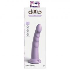   Dillio Slim Seven - Stimulačné dildo so žaluďom (20 cm) - fialové