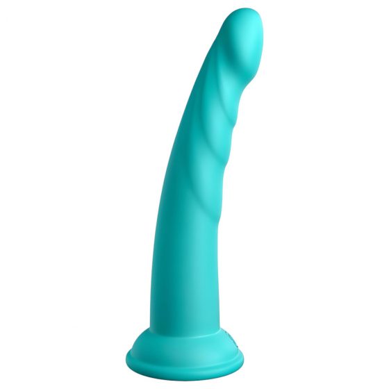 Dillio Slim Seven - prísavkový stimulujúci dildo (20 cm) - tyrkysový