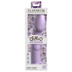   Dillio Super Eight - akrylové silikónové dildo s lepkavými prstami (21 cm) - fialové