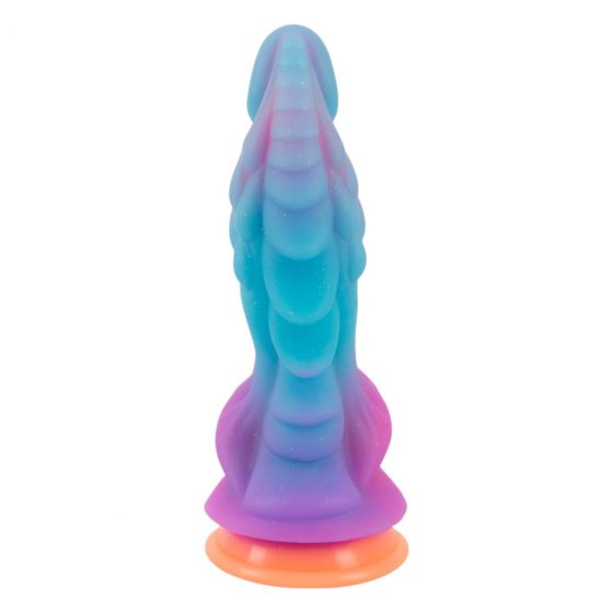 Beasty Cocks - mimozemský silikónový dildo (modro-oranžový)