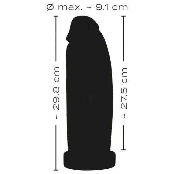 Realistixxx Real Giant - gig dildo - 30 cm (čierne)