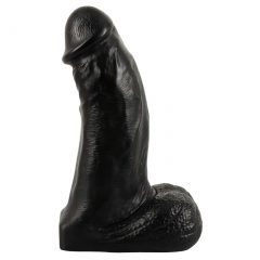   Realistixxx Real Giant - dildo s semenníkmi - 22 cm (čierna)