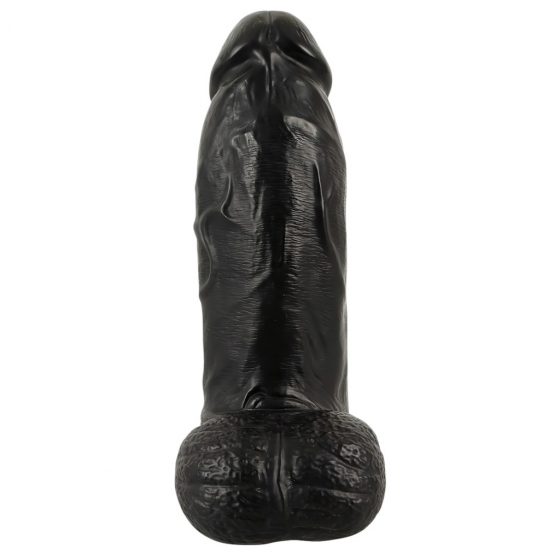 Realistixxx Real Giant - dildo s gigantickými semenníkmi - 22 cm (čierne)