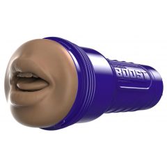   Fleshlight Boost Blow - realistický masturbátor do úst (hnedý)