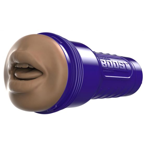 Fleshlight Boost Blow - realistický masturbátor do úst (hnedý)