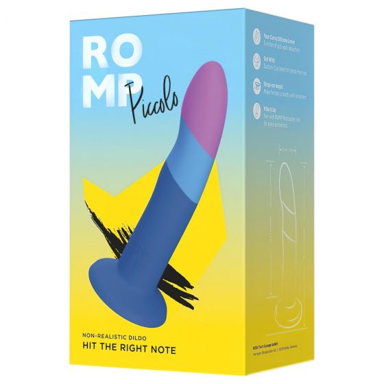 ROMP Piccolo - flexibilné silikónové dildo (modro-fialové)